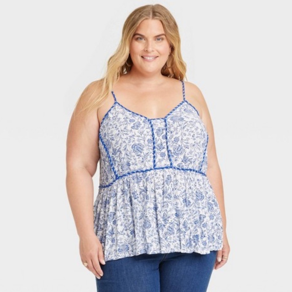 Knox Rose | Floral Boho Tank Size L
